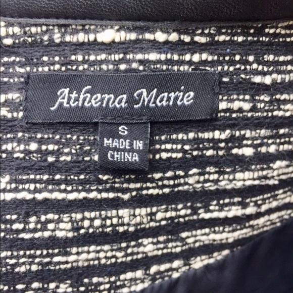 FINAL SALE- Fitted Jacket with faux leather trim - Picture 6 of 7